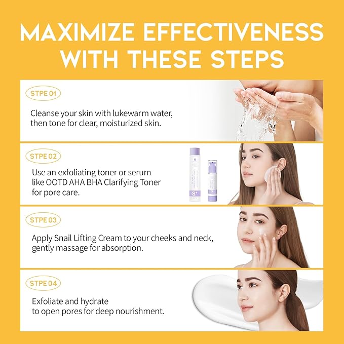 #OOTD Snail Mucin Moisturizer Facial Cream, 3.38 fl oz | Korean Skincare
