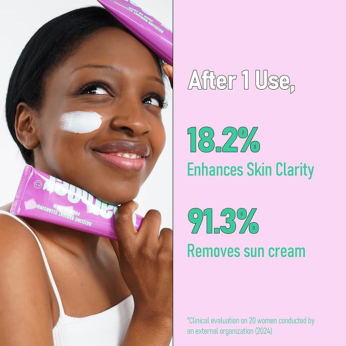 Dear Doer Dazzling Radiant Cleansing Pack to Foam – 3-in-1 Wash-Off Mask & Exfoliator & Cleanser w/Fresh Grape Extract & Niacinamide – Vitamin C and Resveratrol for Dry, Dull Skin (3.38 fl oz)