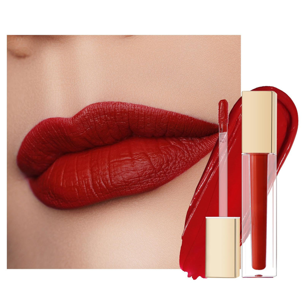 Oulac Red Lipstick Matte for Women, Long Lasting Lipsticks Smudegerproof, Creamy Texture, Waterproof, Non-Stick Cup, Lip Tint Stain with Vitamin E & Rose Oil, Vegan, Cruelty-Free, M01