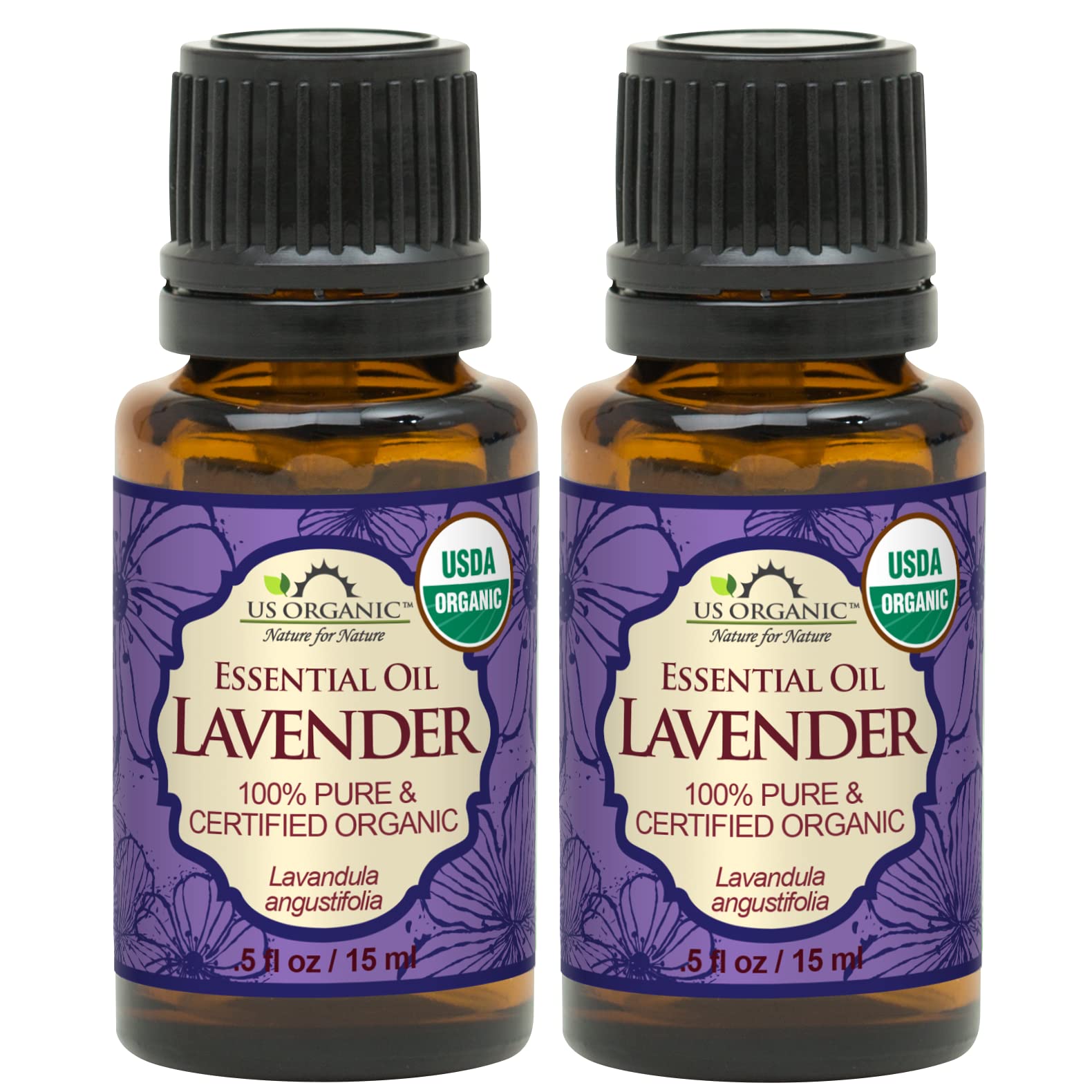 US Organic Ylang Ylang Essential Oil – 100% Pure Complete Grade, USDA Certified, Steam Distilled from Cananga Odorata – Floral Scent for Diffuser, Perfumery, Skincare – Sourced from Madagascar — 0.5 Fl Oz (Pack of 2)