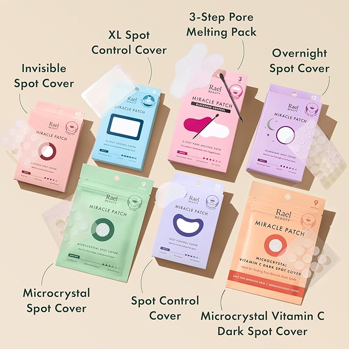 Rael Miracle Microcrystal Spot Cover Hydrocolloid Pimple Patches (9 Ct)