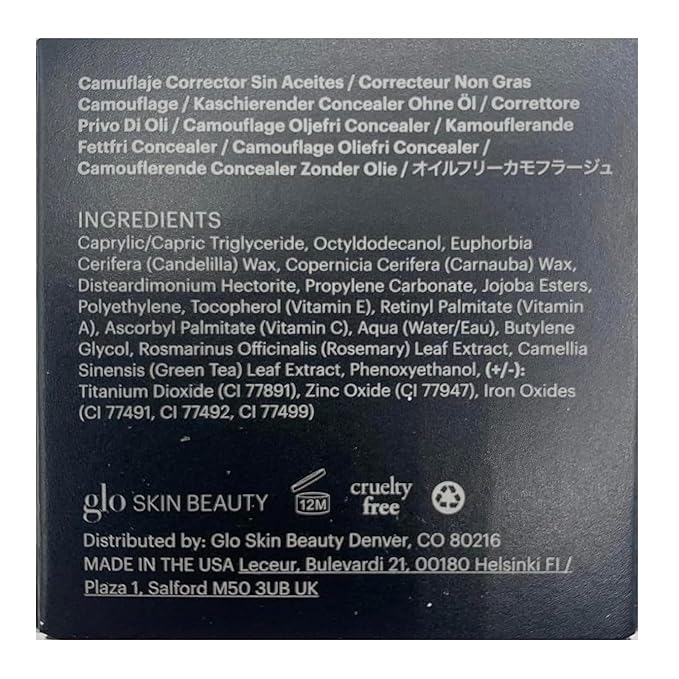 Glo Skin Beauty Camouflage Concealer Oil-Free Full Coverage, Honey