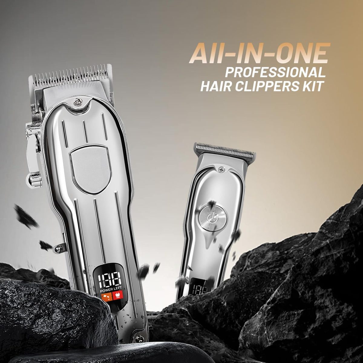 Mensure Hair Clippers for Men, Home Haircut Kit with Scissors, Comb & Guide Combs, Cordless Hair Trimmer Set for Family Use