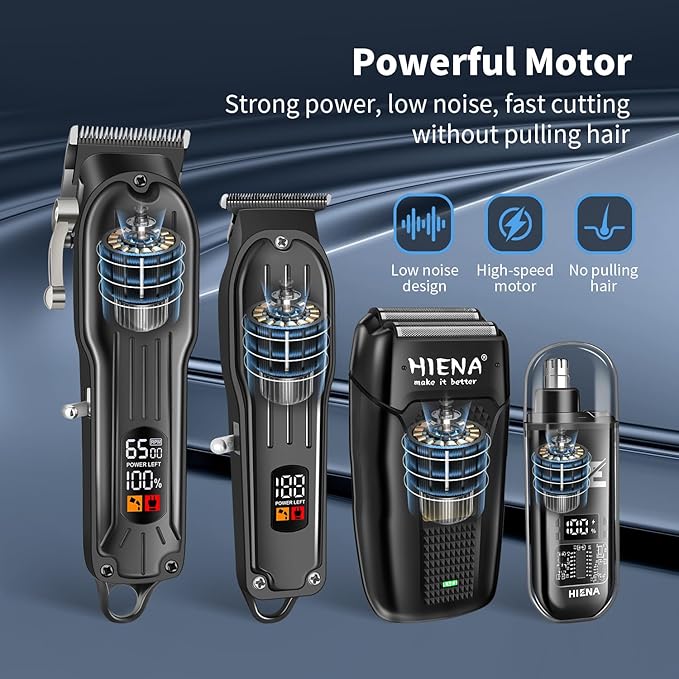 HIENA PRO Hair Clippers for Men, 4-in-1 Professional Barber Kit