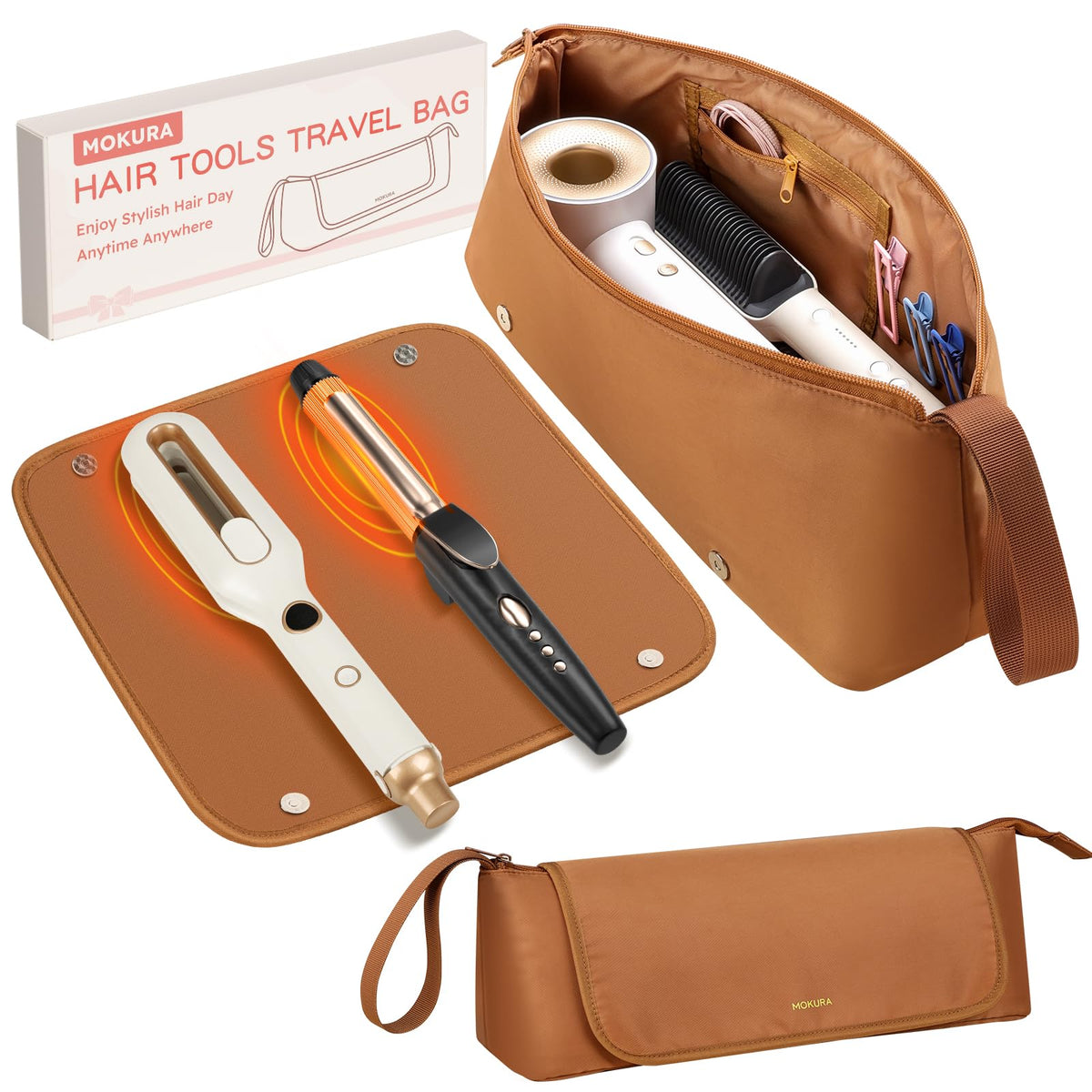 MOKURA Hair Tools Travel Bag Compatible with Shark Flexstyle (Pink Gifts)