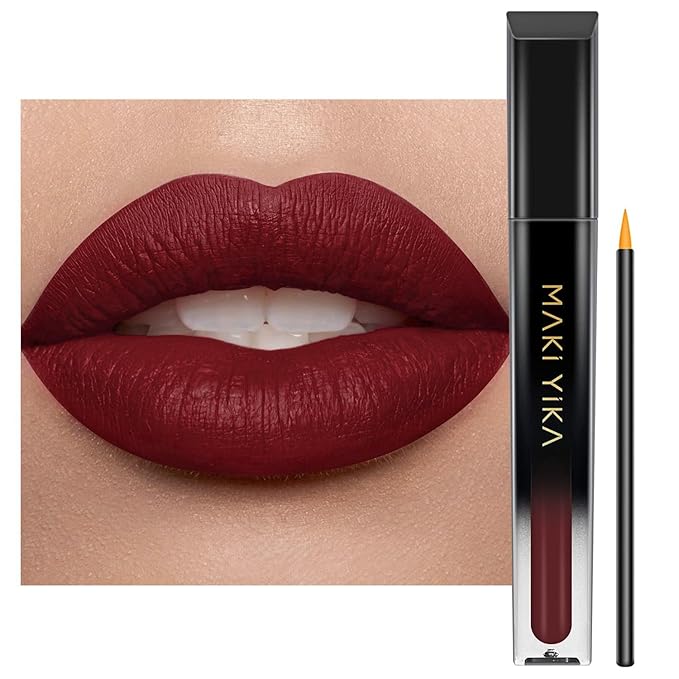 MAKI YIKA Dark Brown Lipstick Matte for Women Color Stay Long Lasting Lipsticks