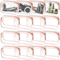16 Pieces Clear Makeup Bags Bulk, TSA Approved Toiletry Bag for Travel, PVC Waterproof Travel Pouches Clear Pouch with Zipper for Men and Women Carry-on Travel Essentials Cosmetic Bags (Orange)