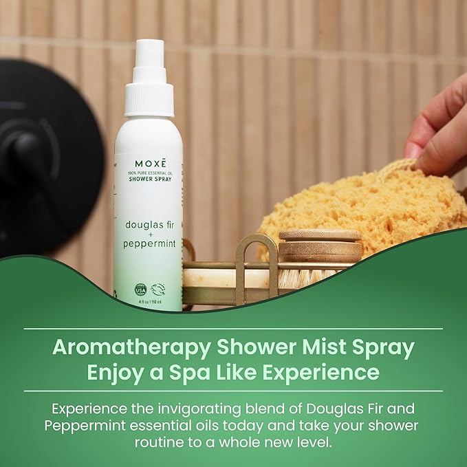 MOXĒ Douglas Fir & Peppermint Shower Steamer for Respiratory Support, 4oz