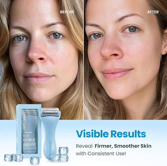PLANTIFIQUE Ice Roller for Face & Eyes - Reduce Puffiness & Soothe Skin