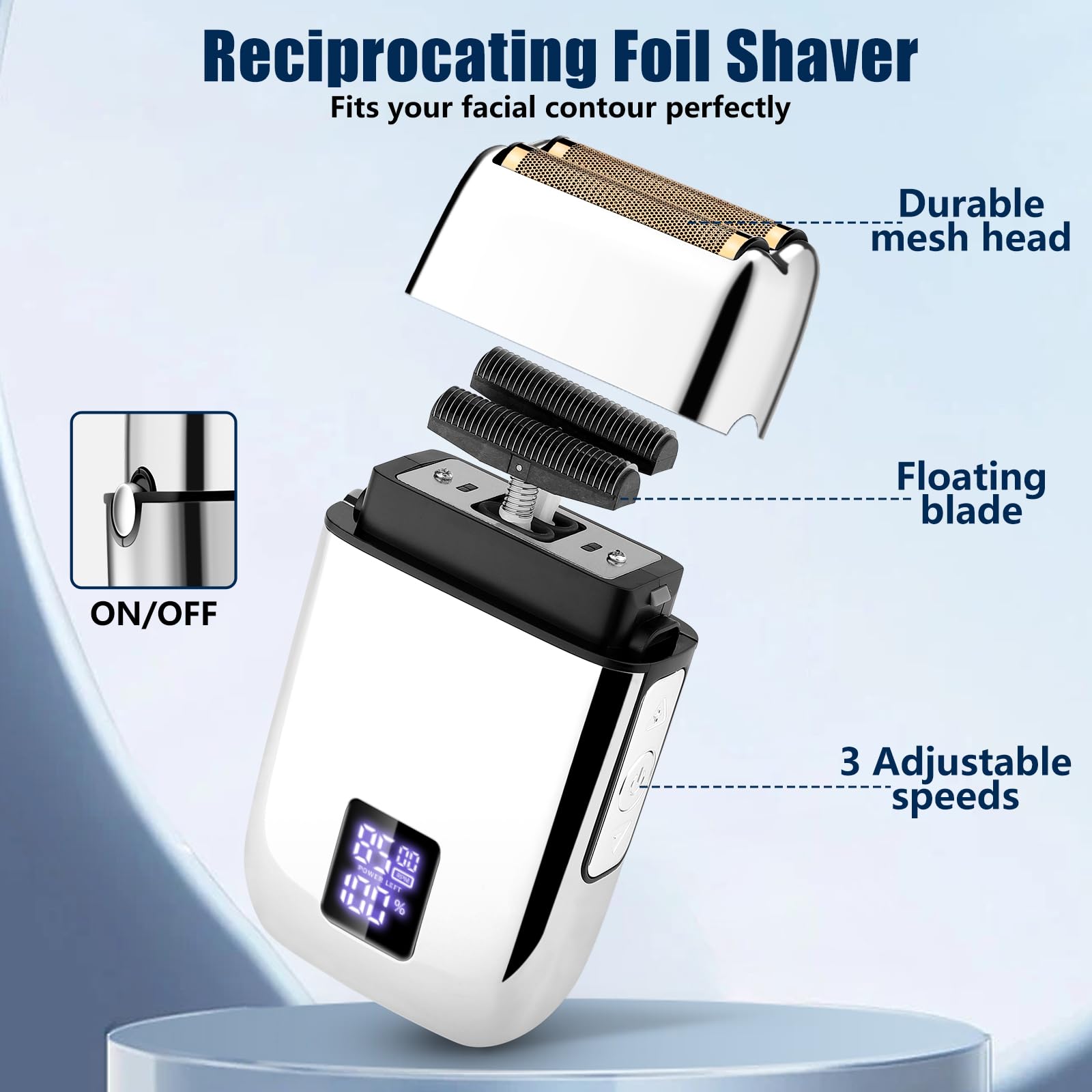 SUNNOW Hair Clippers and Trimmer Set, Electric Razor with Adjustable Speed