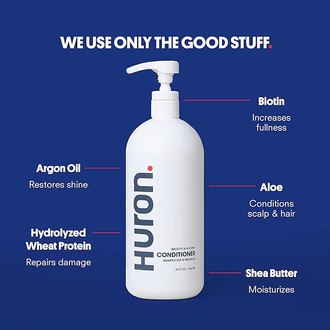 Huron Jumbo Conditioner: Scalp Moisturizing & Hair Strengthening 30.3 Fl Oz