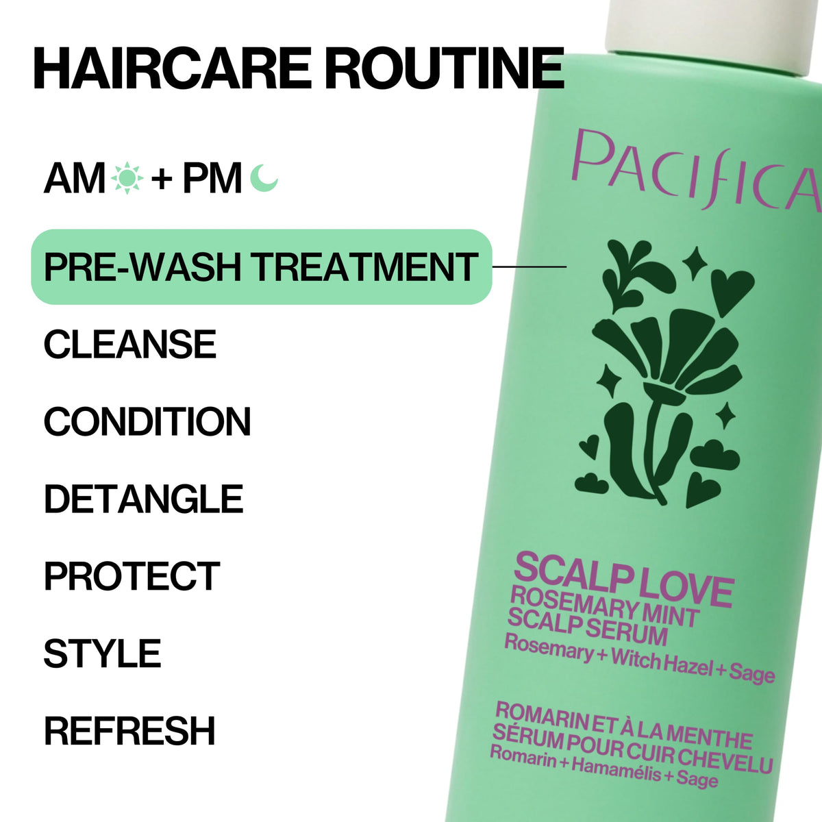 Pacifica Scalp Love Rosemary Mint Serum - Dry, Flaky, and Itchy Scalp Serum, Hydrating, Moisturizing, and Calming Treatment Formulated with Witch Hazel, Vegan and Cruelty-Free - 2 Fl Oz