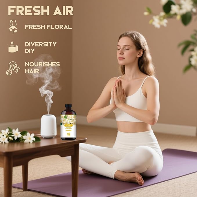 MLYNKL Jasmine Essential Oil,Jasmine Oil for Home Diffuser,16 fl oz