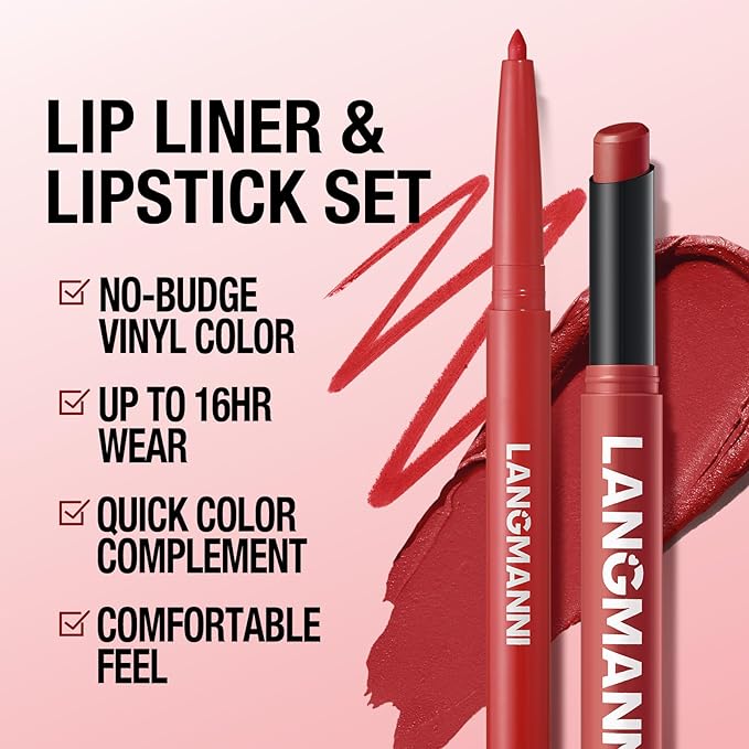 12Pcs Matte Lipstick + Lip Liner Pens Lip Combo Sets, Creamy Matte Lip Makeup Kit Long-Lasting Waterproof, Smudge-Proof Highly Pigmented Formula, Neutral & Nude Shades Makeup Set (Everyday Nudes Set)