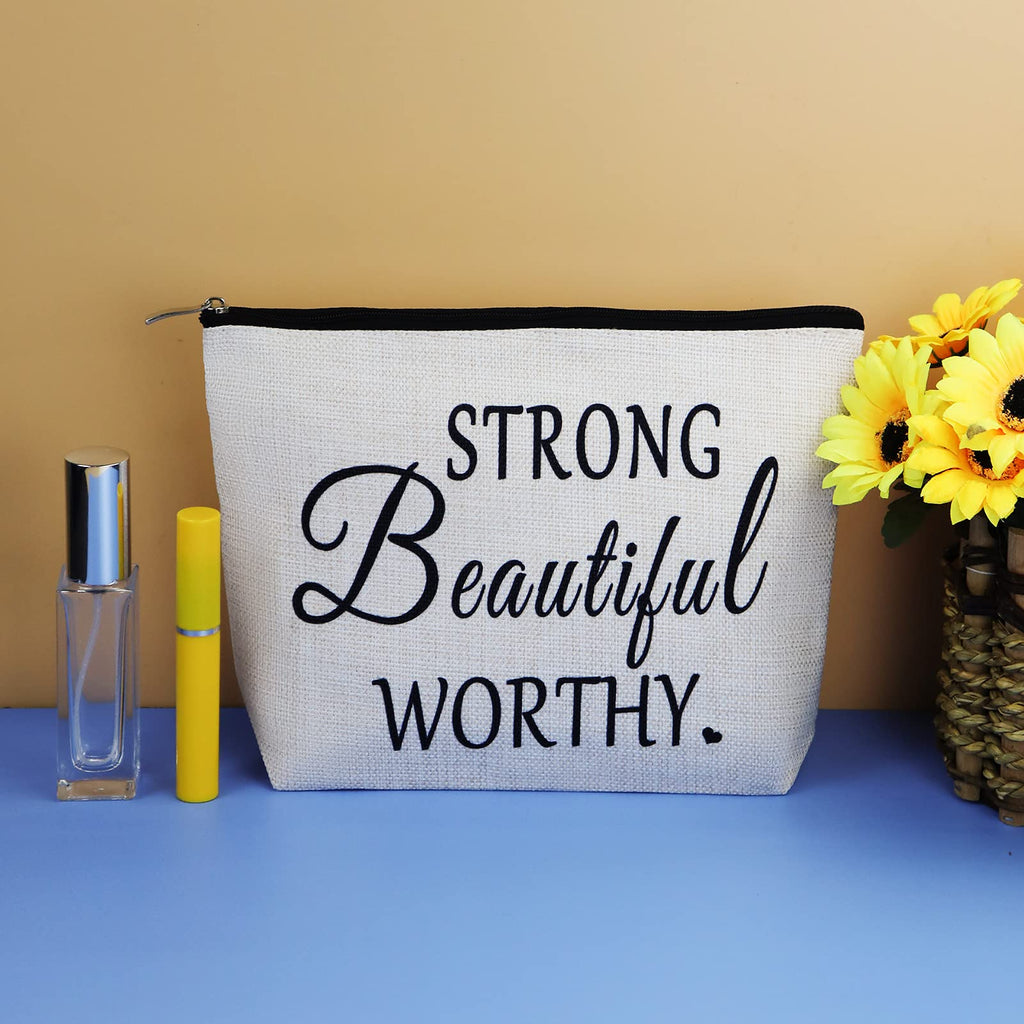 Inspirational Gifts for Women Inspirational Quote Makeup Bag Christmas Graduation Birthday Gifts for Friend Daughter Girl Wife Sister Aunt Coworker Cosmetic Bag Case Encouragement Gift Makeup Pouch