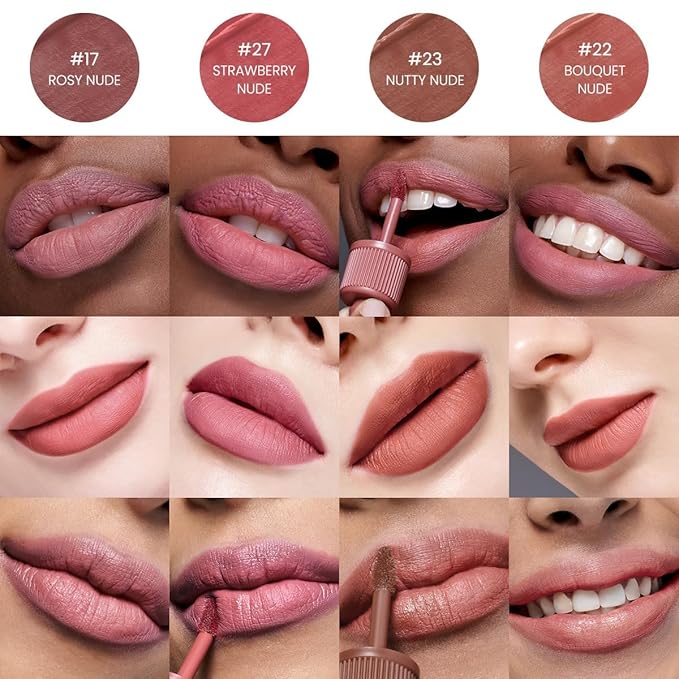 Peripera Ink The Velvet Lip Tint | Highly Pigmented, Longwear & Weightless Lip Tint | Smudge-Proof, Buildable Color for Lips & Cheeks | K-Beauty Makeup, Safe for Sensitive Lips (023 NUTTY NUDE)