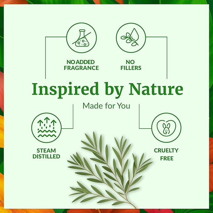 SVA Tea Tree Essential Oil 4 Fl Oz – for Diffuser, Skin & Hair Care – Ideal for Massage & DIY Blends – with Dropper
