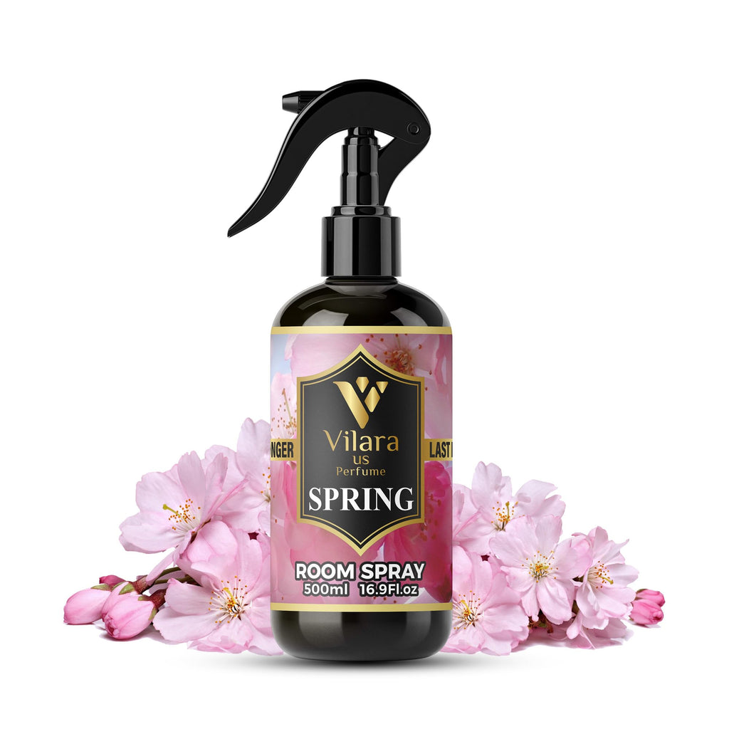 Vilara US Room Spray Freshener – Long-Lasting Luxury Perfume Scent, Linen & Fabric Spray for Bedding, Furniture, Home & Bedroom Aromatherapy – 16.9 fl oz (Spring)