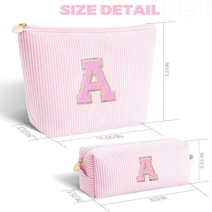 Btffitting Gifts for Teen Girls Women - Birthday Gifts for 10 11 12 13 14 15 16 17 18 Years Old Girl,Makeup Bag Cosmetic Bag,Teacher Gift Trendy Stuff Toiletry Bag - Pink,A
