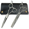 Shihan Shears Set of Professional Hair Cutting Scissors in VG-10 Japan Steel - Includes Hair Cutting Scissors, Thinning Shears and Leather Case - Heritage for Master Stylists (6.0 Inch)