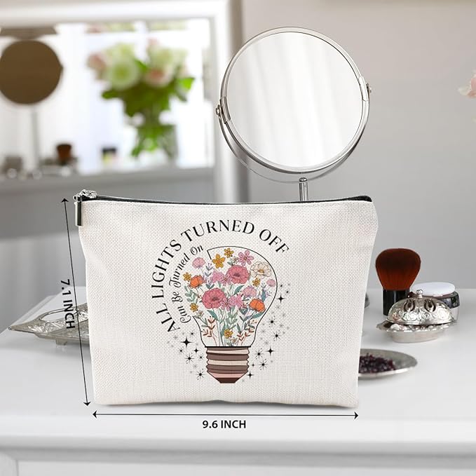 BQXH Inspirational Gifts Makeup Bag, Positive Affirmations Cosmetic Bag, Organizer Zipper Pouch Boss Day Mothers Day Birthday Motivational Gifts for Women Friends Sister Coworker Bestie