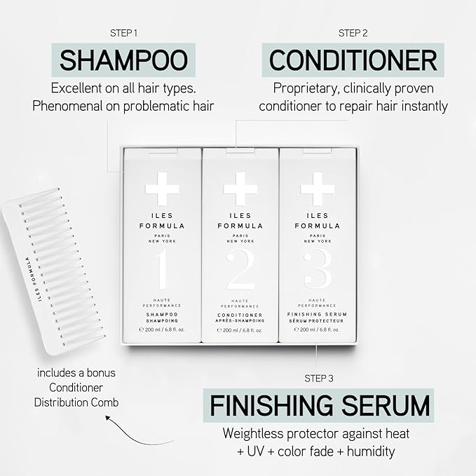 Iles Formula Signature Collection: Shampoo, Conditioner & Finishing Serum