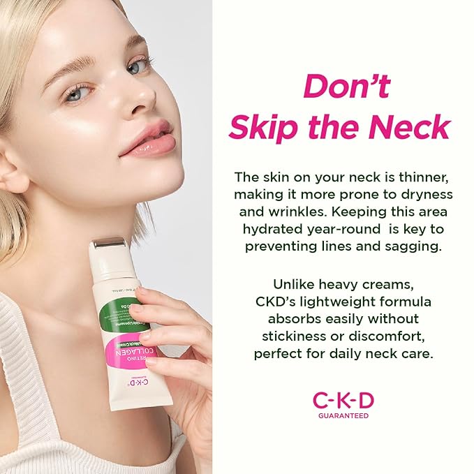 CKD Retinal Collagen Gua Sha Neck Cream, Cooling Massage Head