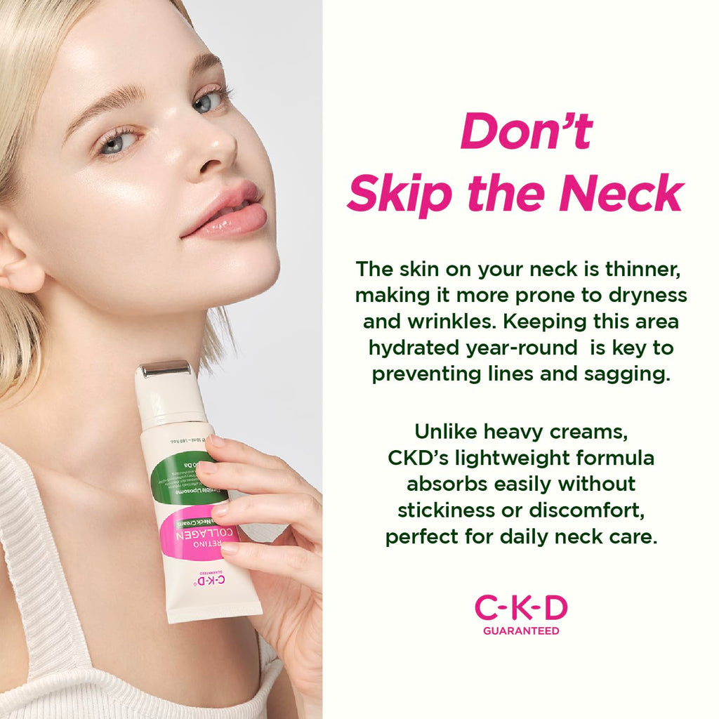 CKD Retinal Collagen Gua Sha Neck Cream, Cooling Massage Head