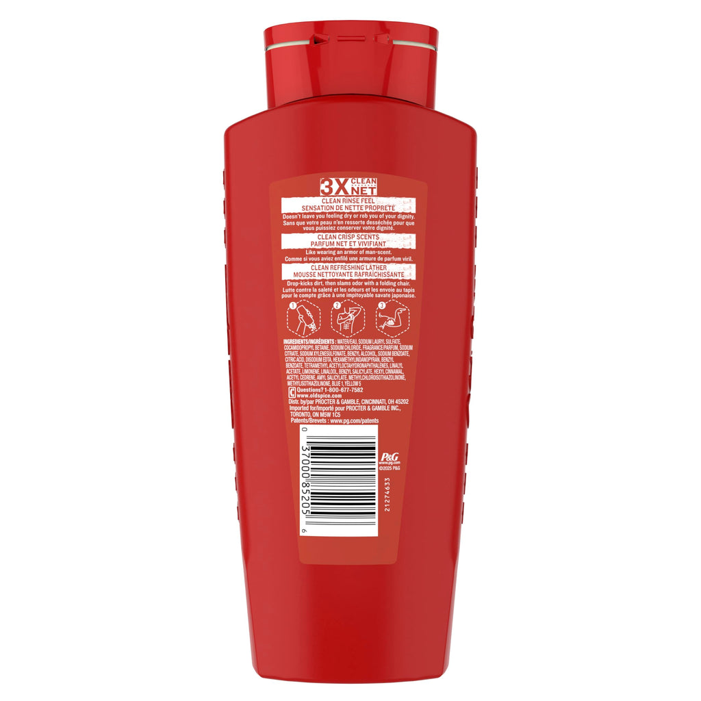 Old Spice Refreshing Body Wash for Men, High Endurance, 3X Defense, 24/7 Shower Fresh with Long Lasting Scent, Pure Sport Scent, 24 oz (Pack of 4)