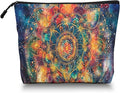 Scribesense Cosmetic Bags Travel Makeup Toilet Case Waterproof Pouch for Women Girls 6.7X9.45inches - Vivid Celestial - Hued Mandala