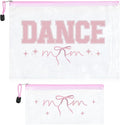 HUGNOW 2 Pcs Cheer Bag Cheer Makeup Bag Gifts Zipper Pouch Snack Makeup Case Cheerleader Accessories Bags Bulk for Cheerleading Party Supplies