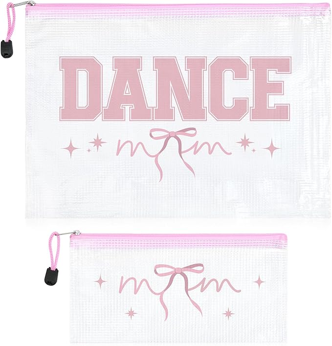 HUGNOW 2 Pcs Cheer Bag Cheer Makeup Bag Gifts Zipper Pouch Snack Makeup Case Cheerleader Accessories Bags Bulk for Cheerleading Party Supplies