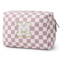 Narwey Graduation Gifts for Teen Girls Kids Tween, Initial Makeup Bag, Trendy Stuff 6-18 Years Old, Personalized Monogram Travel Cosmetic Bag, Birthday Teacher Bridesmaid Mom Gifts for Women (M)