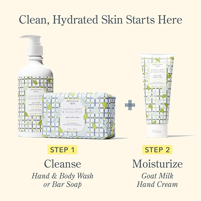 Beekman 1802 Goat Milk Hand Soap, Glacial Mint & Eucalyptus, 12.5 fl oz