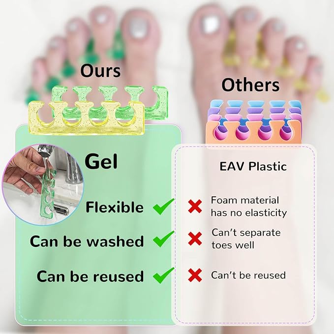 Toe Separators for Women,Toe Spacers,Toe Separators Use for Separation of Toenails or Nails as Well as Polishing of Nail Polish.