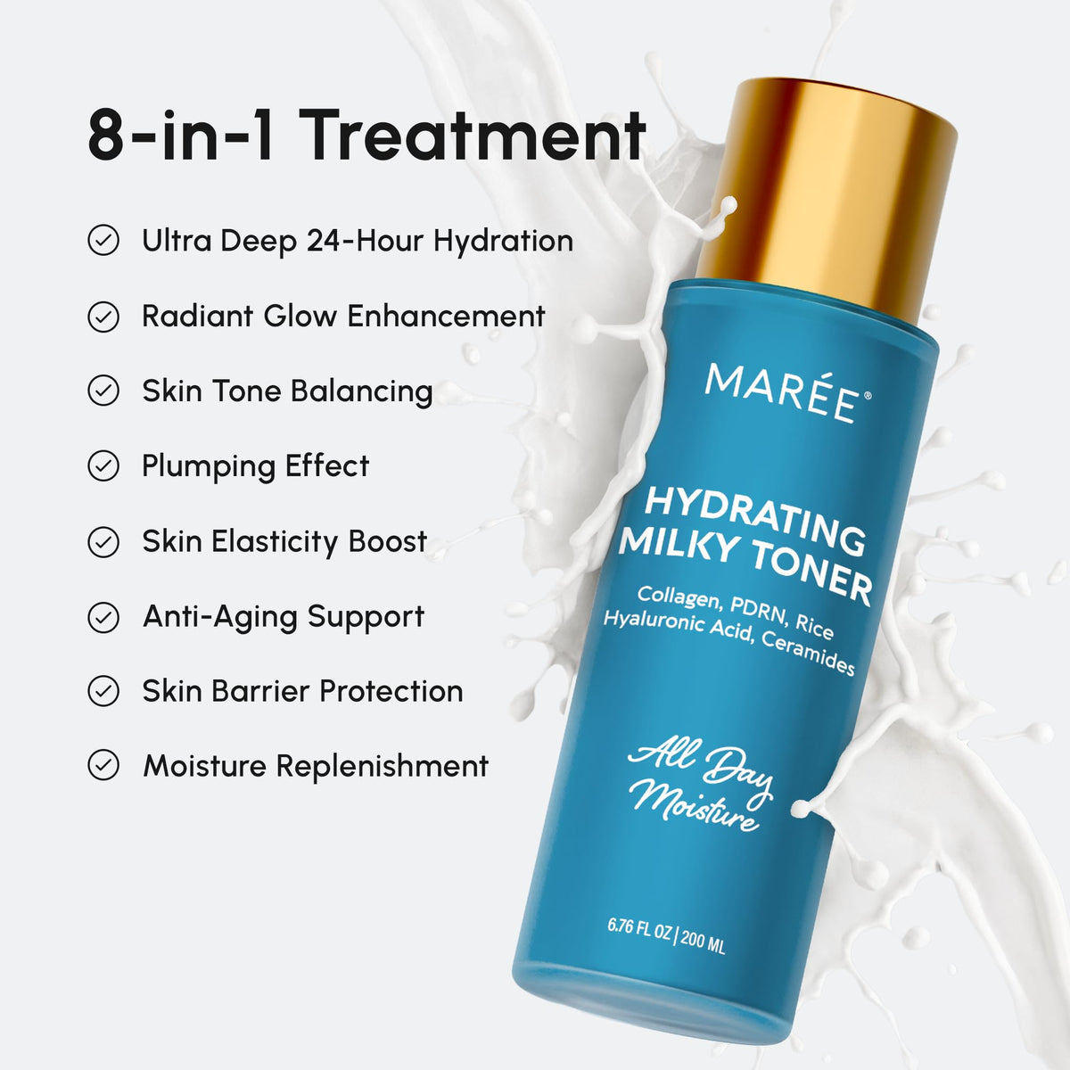 MAREE Hydrating Milky Toner for Face - Rice Toner for Face Korean Skin Care