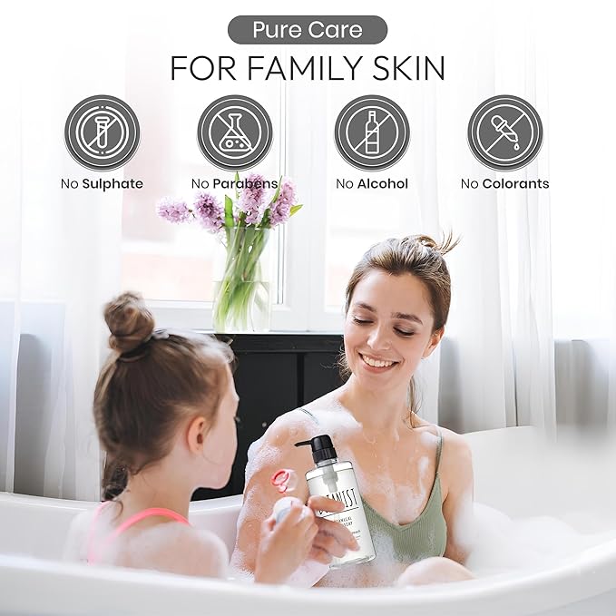 Botanist Foam Body Wash for Women & Men, Natural Body Wash for Sensitive Skin with Shea Butter, Almond & Coconut Oil, Sulfate & Paraben Free Organic BODY WASH from Japan 15.2Fl Oz Rose & White Peach