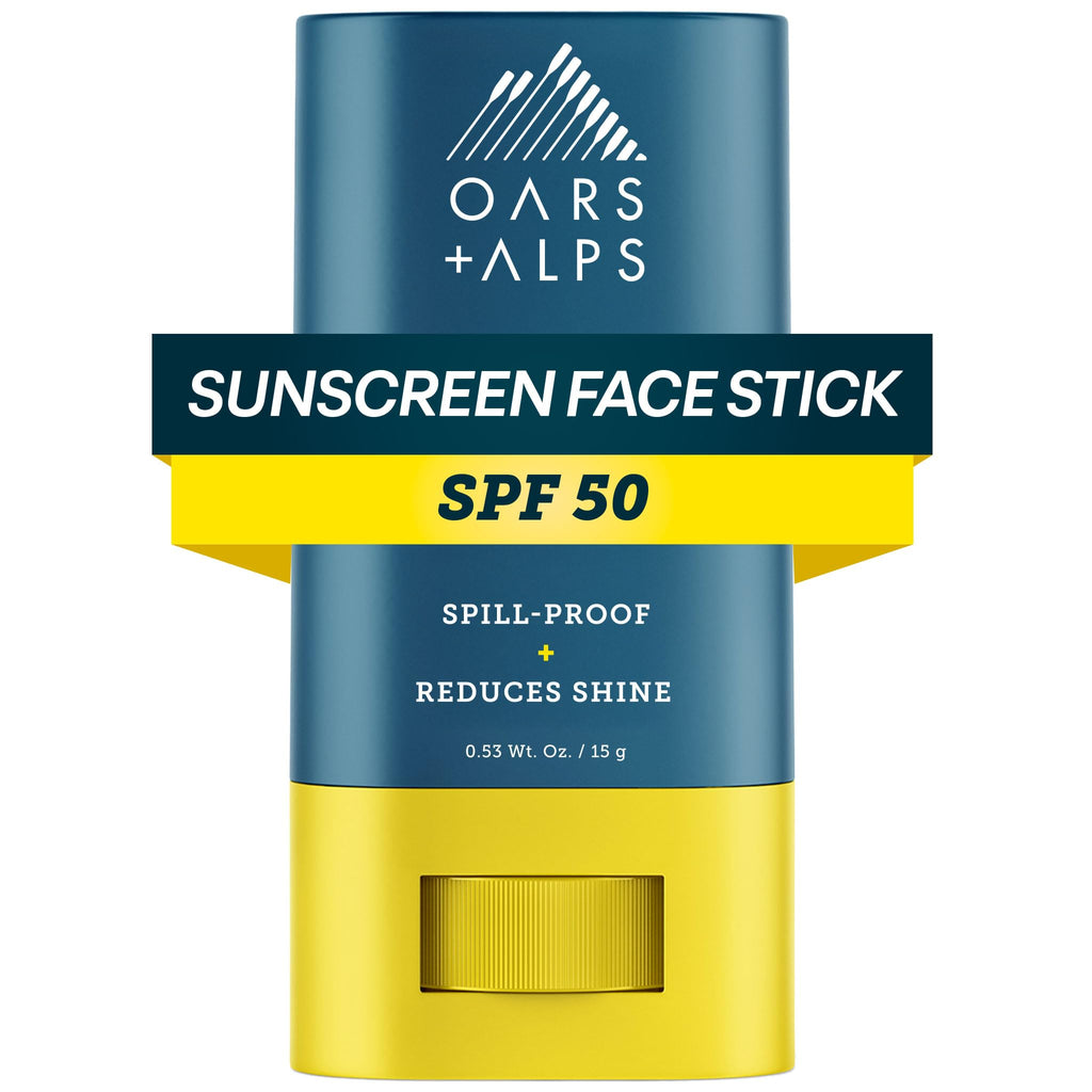 Oars + Alps SPF 50 Matte Face Sunscreen Stick, Derm Tested, 1pk,.53oz