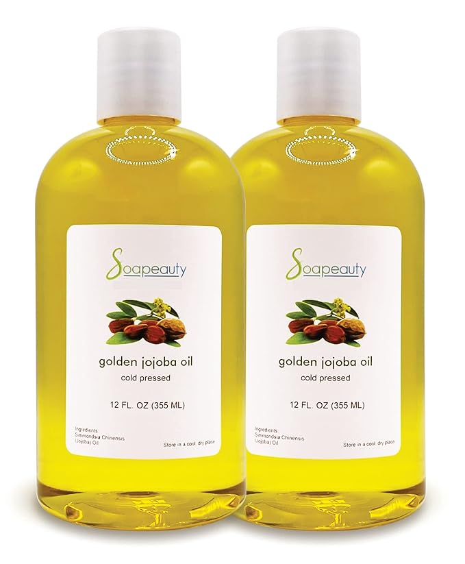 Golden Jojoba Oil 100% Pure Natural Unrefined Cold Pressed 24 Fl Oz 2Pack