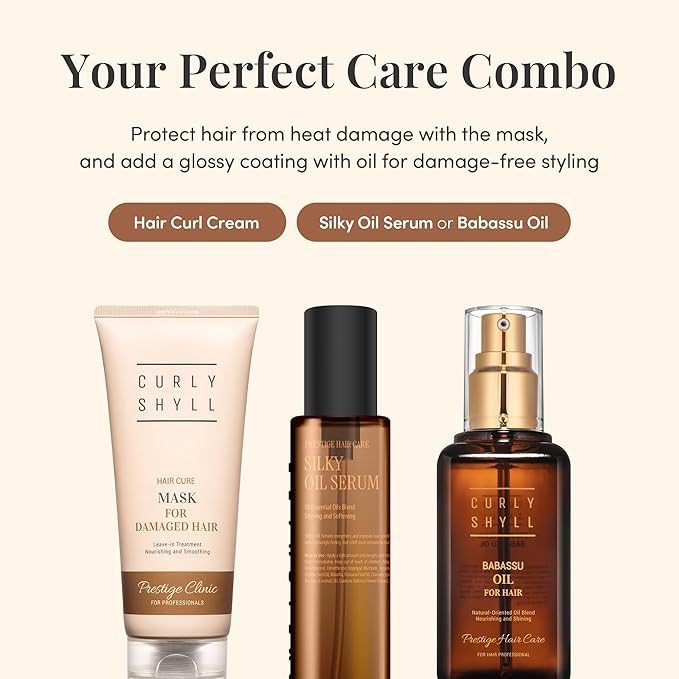 CURLYSHYLL Hair Cure Mask, Leave-In Treatment for Dry, Damaged Hair, 200ml
