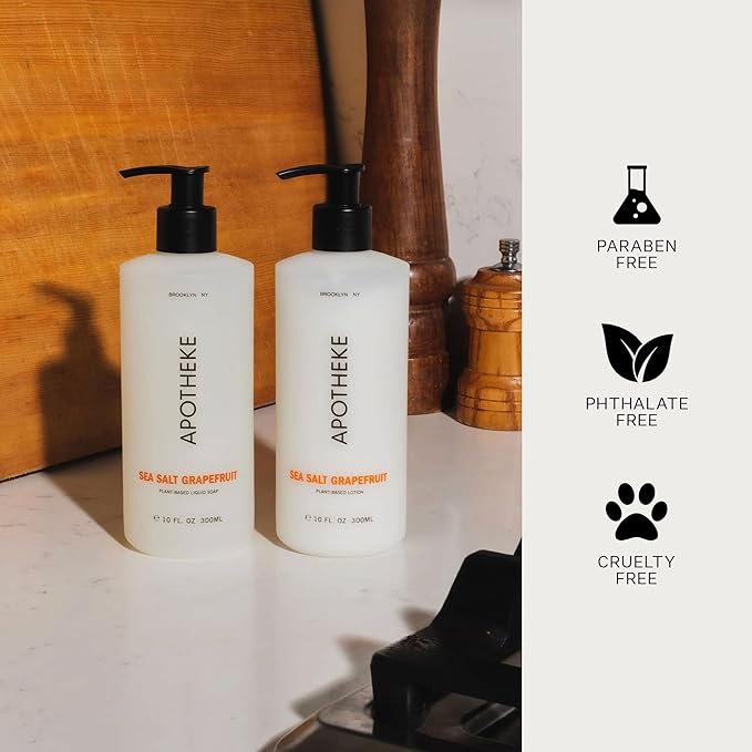 APOTHEKE Hand & Body Lotion & Moisturizer - Sea Salt Grapefruit, 10 Fl Oz