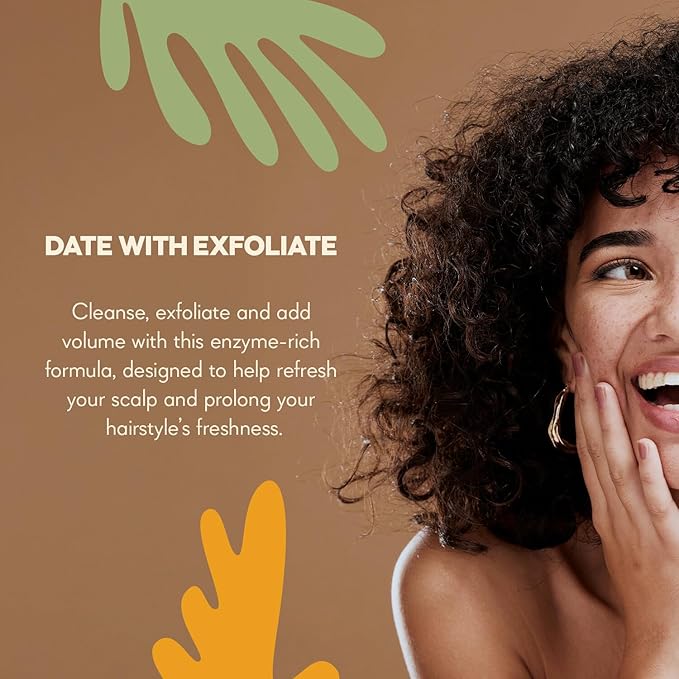 Hair Try Date With Exfoliate – Multi-Function Enzymatic Exfoliating Shampoo with Ficin – For Deep Cleansing & Refreshing of the Scalp – Net 16.90 Fl. Oz/ 500 ml