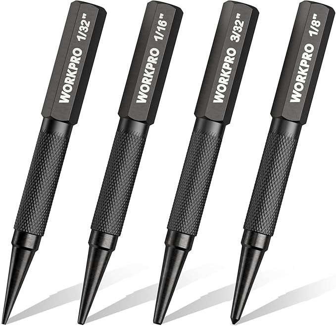 WORKPRO 4-Piece Nail Punch and Center Punch Set