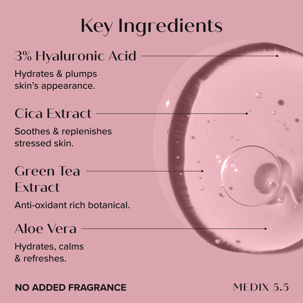 MEDIX 3% Concentrated Hyaluronic Acid Hydrating Gel Body Booster Dry Skin Moisturizer, Anti Aging Skin Care Booster For Restoring Skin Barrier, Wrinkles, Age Spots, & Fine Lines, 1.7 Fl Oz