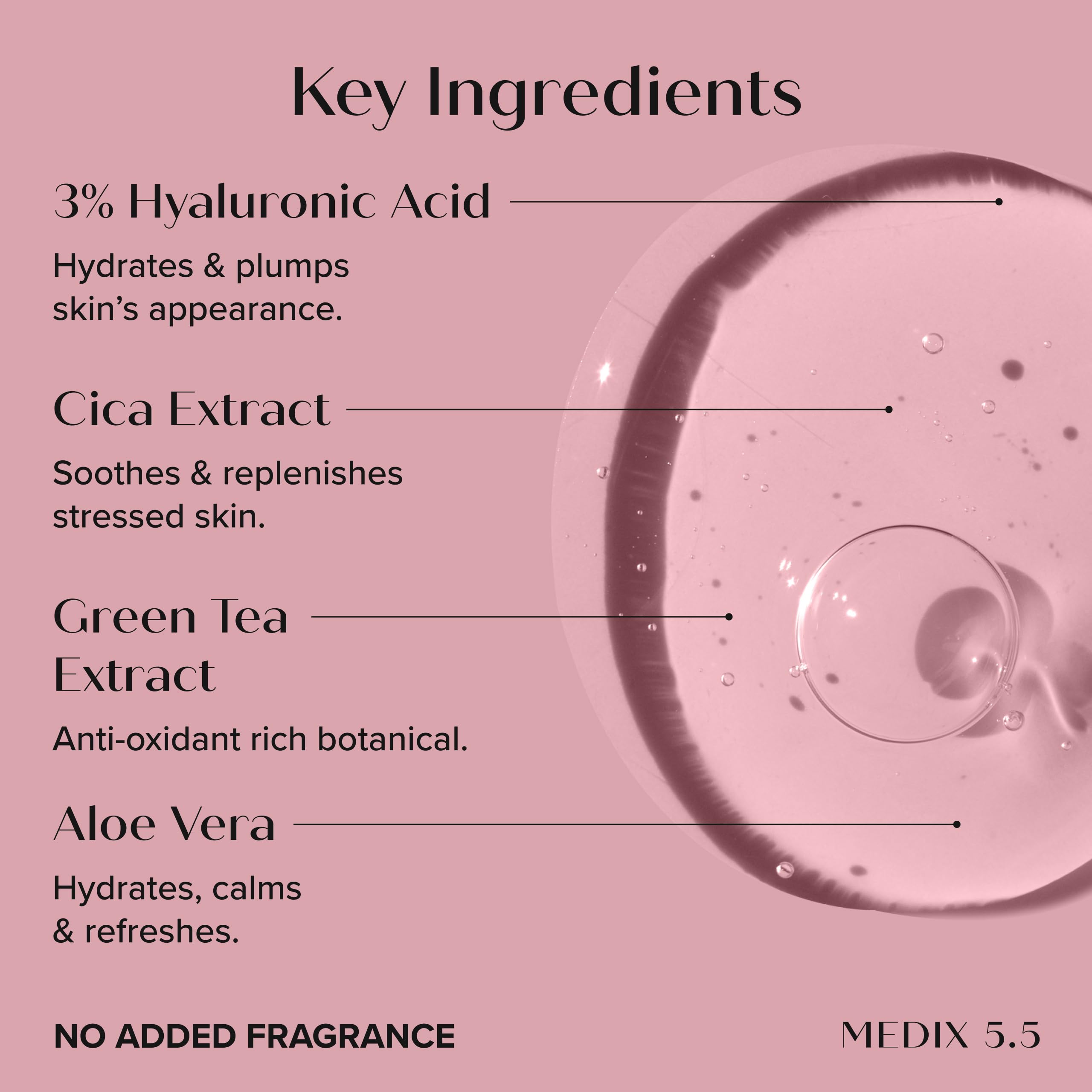 MEDIX 3% Concentrated Hyaluronic Acid Hydrating Gel Body Booster Dry Skin Moisturizer, Anti Aging Skin Care Booster For Restoring Skin Barrier, Wrinkles, Age Spots, & Fine Lines, 1.7 Fl Oz