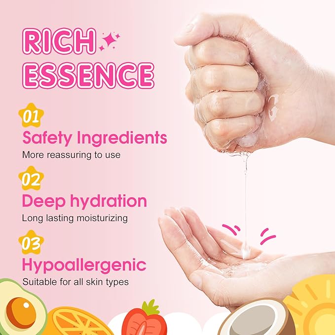 14 Pack Fruit Face Masks Skincare for Kids, Sheet Hydrating Facial Mask