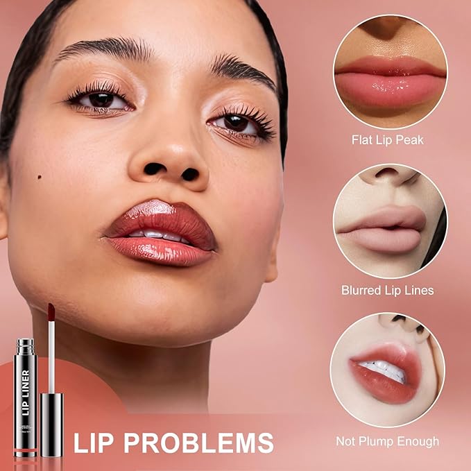 OETUIOW Lip Stain Peel Off - Lip Gloss Long Lasting and Waterproof Non-Stick Cup, Highly Pigmented Color Lip Makeup, Transfer-proof Lip stain for Women (Rose)