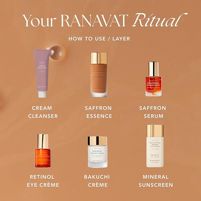 RANAVAT Radiant Rani Brightening Saffron Facial Essence - Hydrating Milk Toner Formulated with Niacinamide & Squalane to Moisturize & Calm Skin - Helps Improve the Appearance of Dark Spots (100ml)