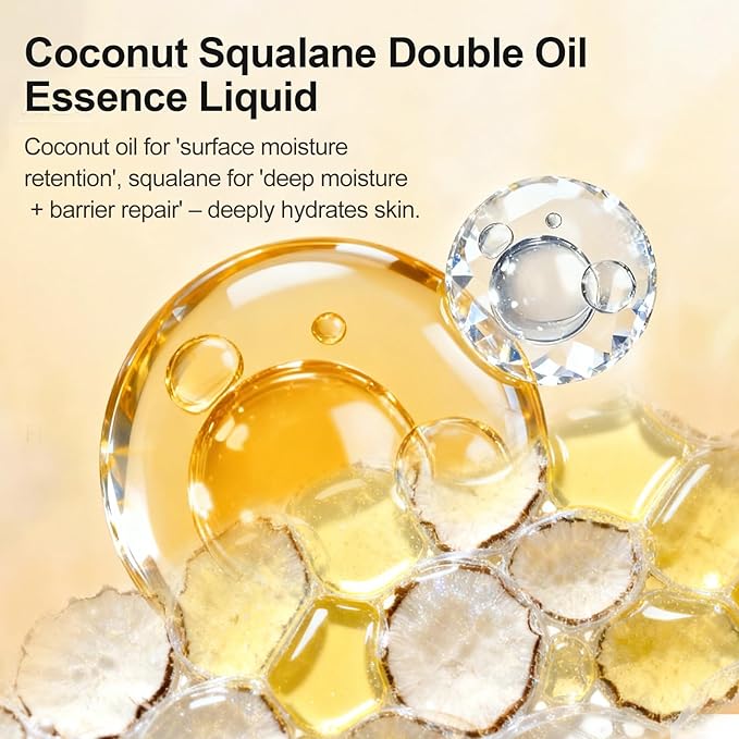 NorCare Skin Care Essential oil Coconut & SqualaneDual-Essence Oil Skincare Tech 2026 | 80ml Soothes,Brightens, and repairs your skin barrier. Formulated for allskin types