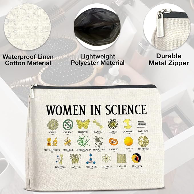 UPNEGE Science Gifts for Teachers Women Science Lovers Makeup Bag